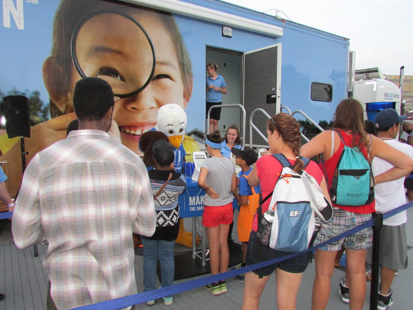 Guests touring Nationwide safety experience