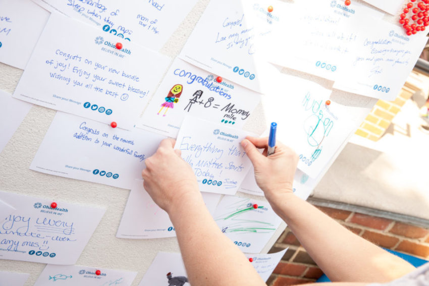 ideas posted on bulletin board by experiential marketing firm EMS